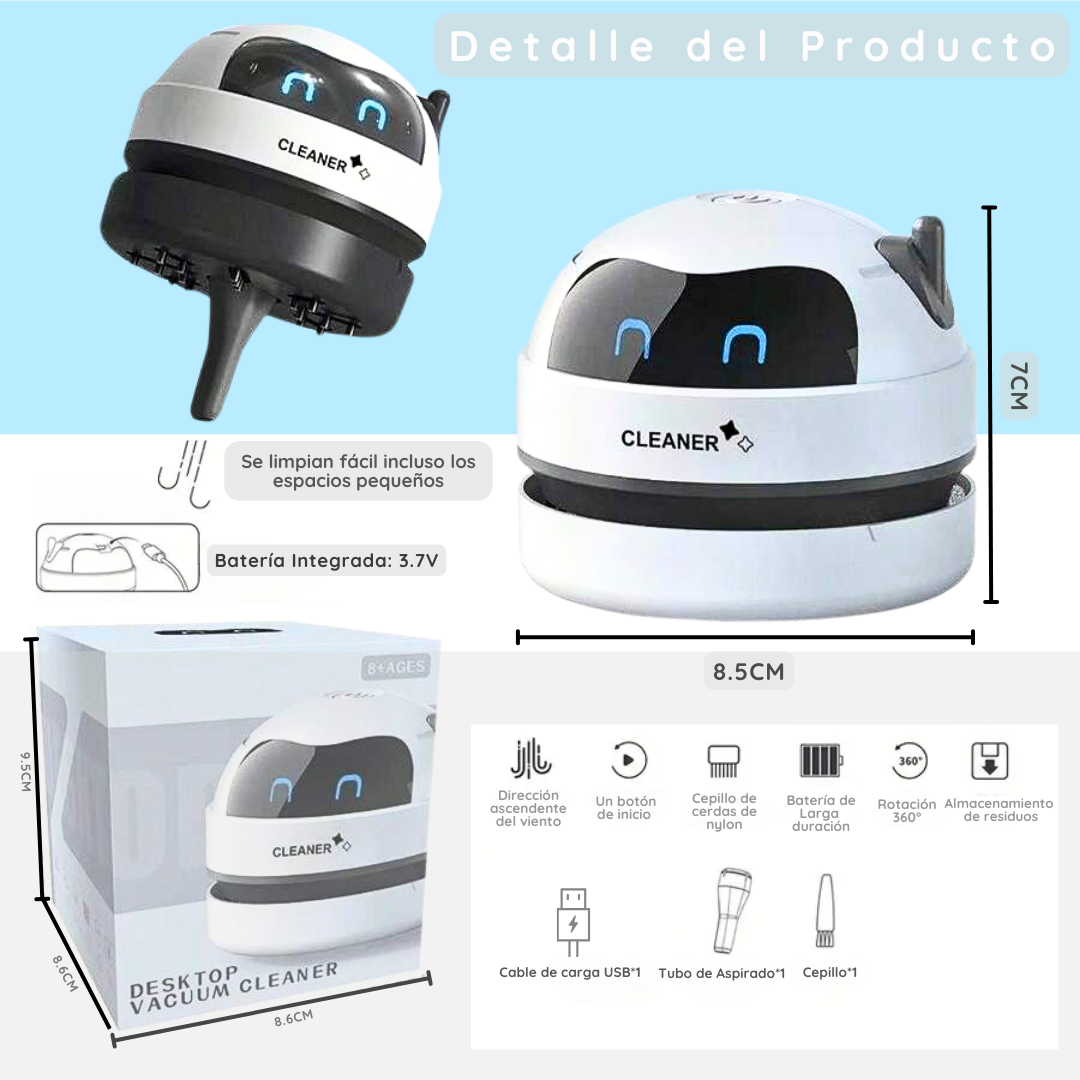 Robocleaner: Mini Aspiradora de Escritorio